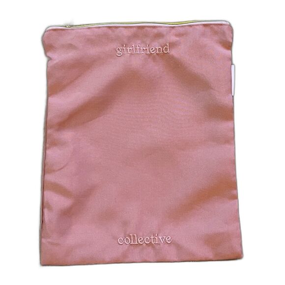 Girlfriend Collective Pink Zip Pouch Storage Make-Up Bag - Picture 1 of 5